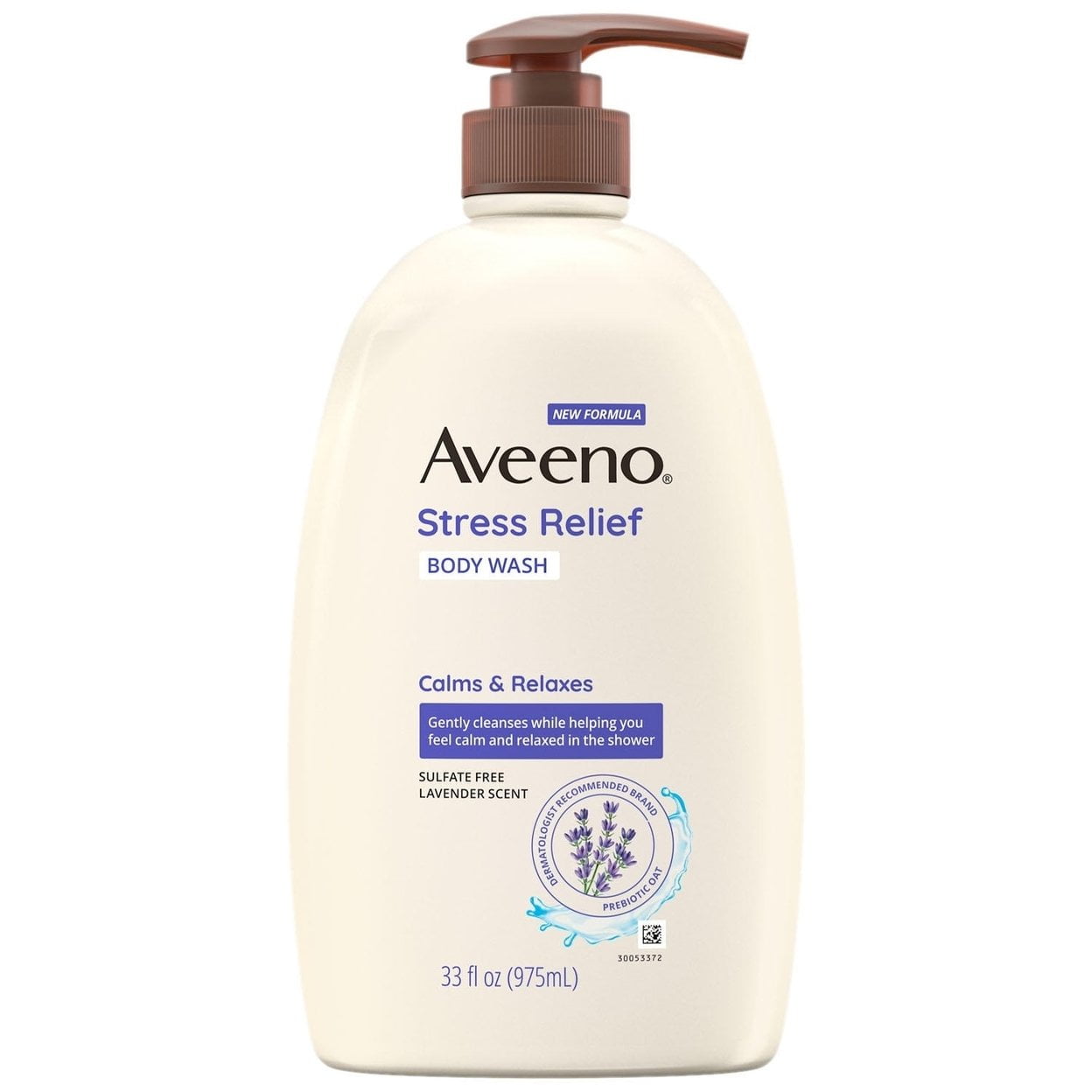 Aveeno Stress Relief Body Wash, Lavender & Chamomile, 33oz, 2-Pack